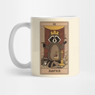 Justice - Raccoons Tarot Mug